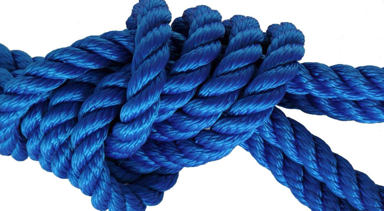 Knoten in blau