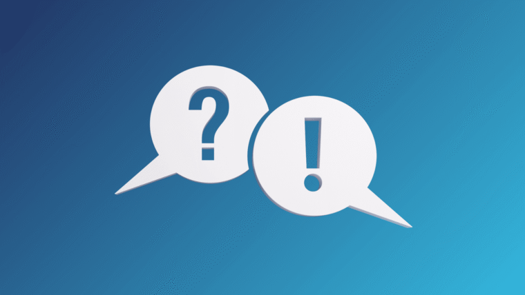 Frage und Antwort Sprechblasen